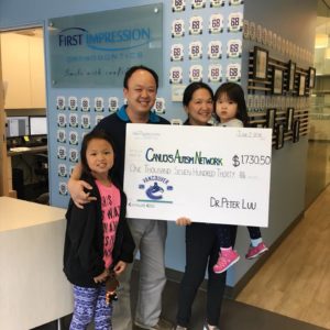 First Impression Orthodontics Dr. Peter Luu Canucks Autism Network Donation