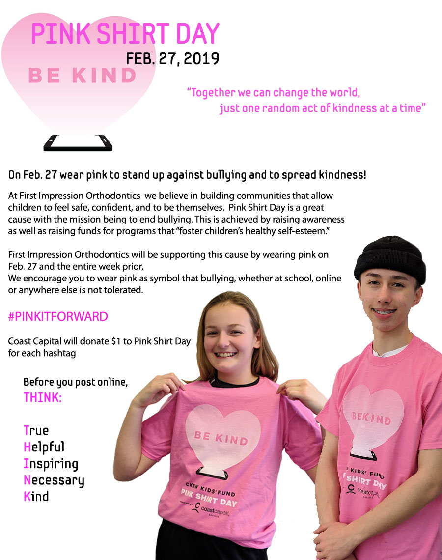 Pink Shirt Day Feb 27, 2019